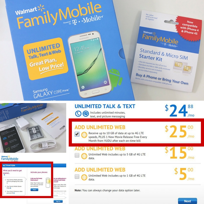 Walmart Family Mobile Samsung Galaxy Core Prime