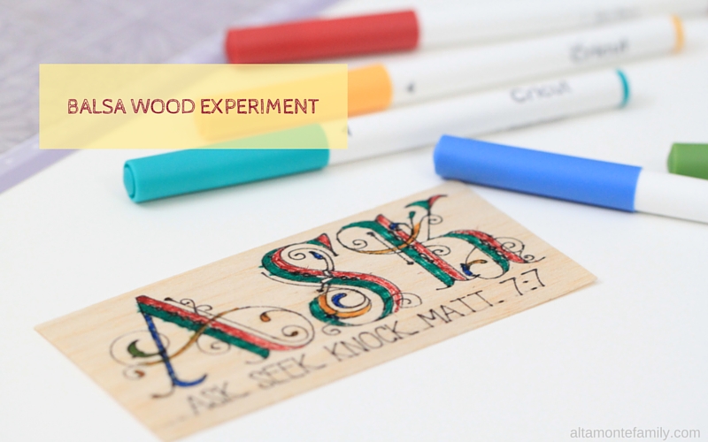 Can The Cricut Explore Air Cut And Write On Balsa Wood?