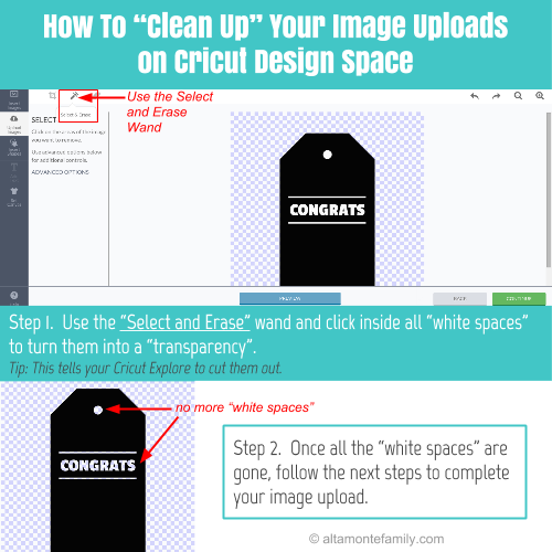 Cricut Explore Air Tutorial_How To Upload Your Own Images On Cricut Design Space_Using Select and Erase Tool