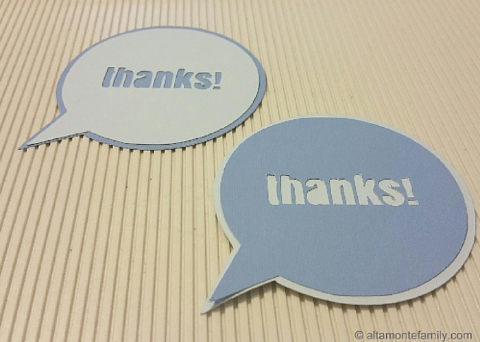 Thank You Sentiments and Cards using Cricut Explore Air