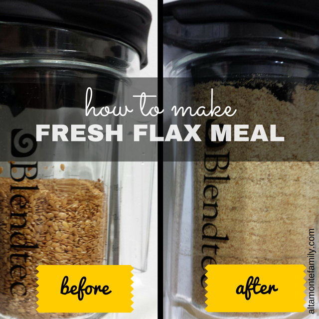 how to make fresh flax meal using blendtec