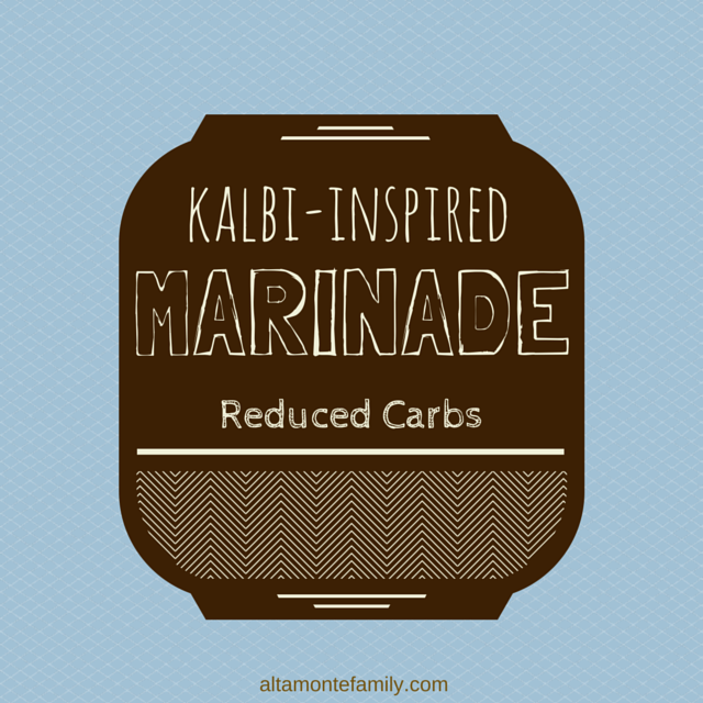 Reduced Carb Kalbi-Inspired Marinade Recipe
