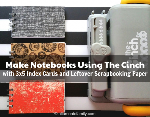 DIY Mini Notebooks With The Cinch | Altamonte Family