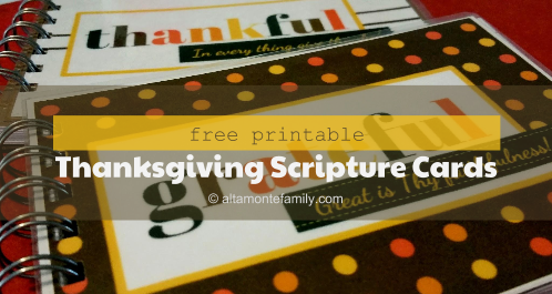 4 Free Printable Thanksgiving Scripture Cards
