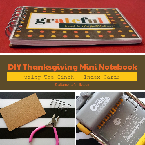 DIY Thanksgiving Mini Notebook Cinch Project We R Memory Keepers