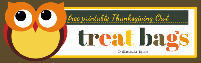 Free Printable Thanksgiving Owl Treat Bags_Autumn Red