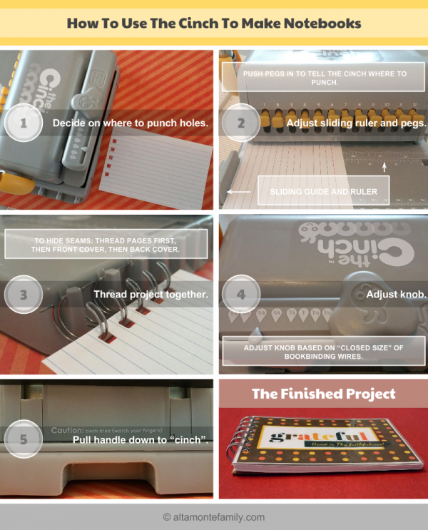 How To Make Mini Notebooks With The Cinch