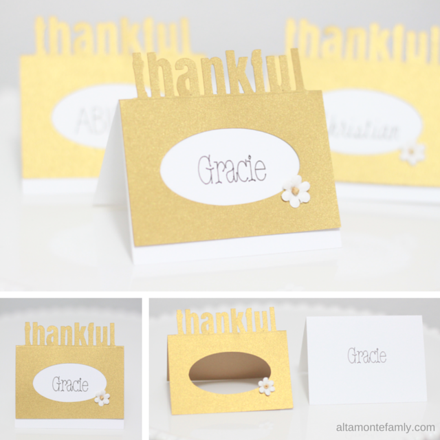 Cricut Explore Thanksgiving Place Card - Free Digital Cut File