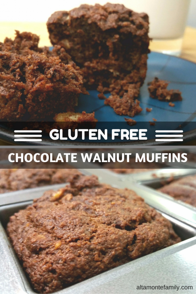 Gluten Free Chocolate Walnut Muffin Recipe Made With Almond Flour