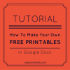 How To Make Free Printables In Google Docs | Altamonte Family