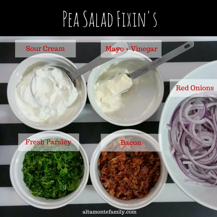 Pea Salad Recipe Fixins