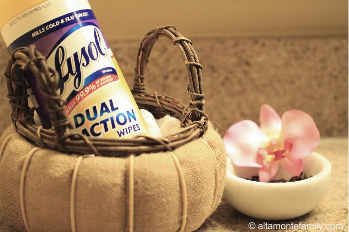 Prepare your guest bathroom with Lysol