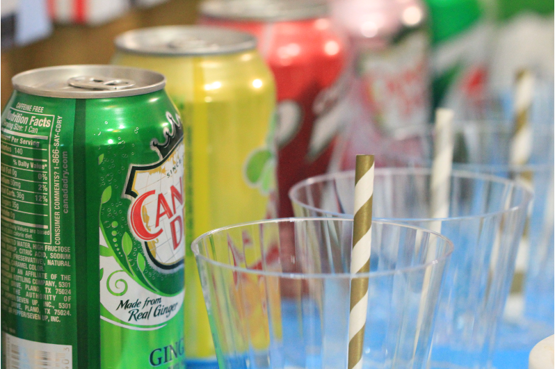 Colorful and Festive Soda Cans - Holiday Party Idea