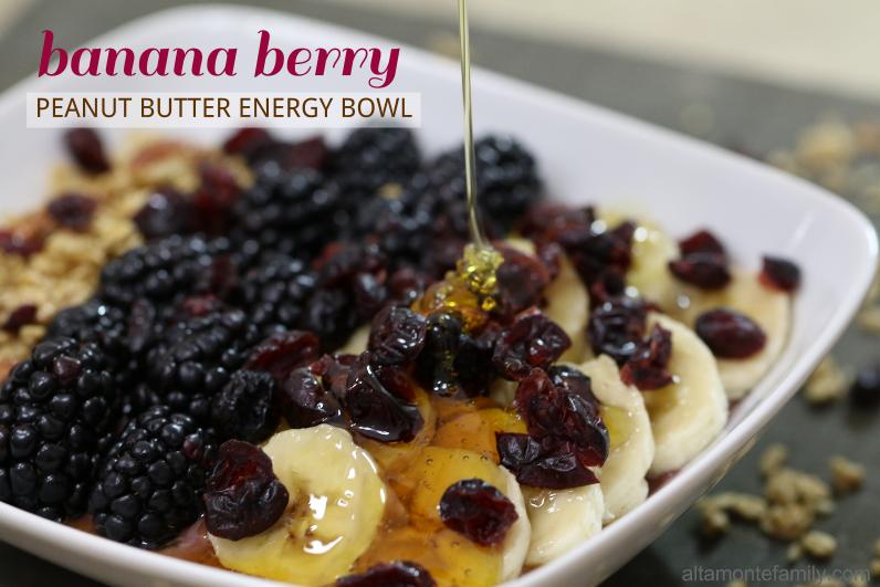 Banana Berry Peanut Butter Energy Bowl