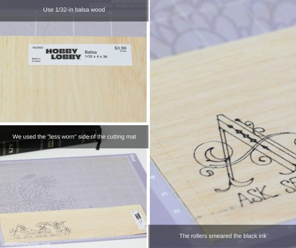 Writing On Balsa Wood With The Cricut Explore Air