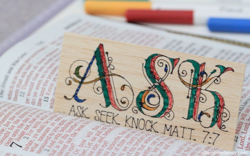 Balsa Wood Bookmark - Matthew 7:7