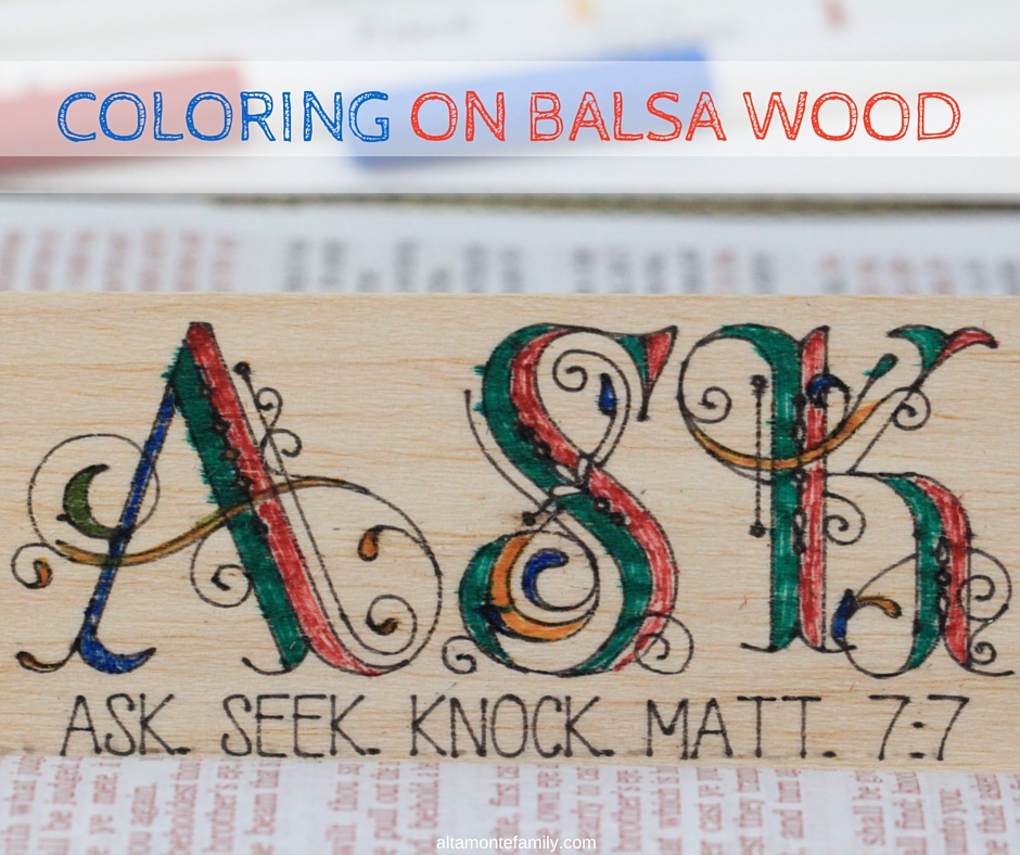 Cricut Explore Air Balsa Wood Coloring Project