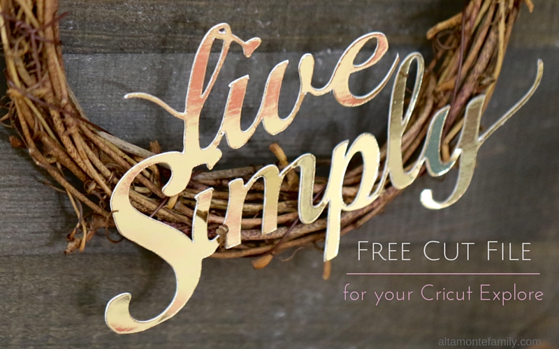 Free Cut File - Cricut Explore