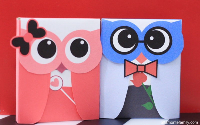 Free Printable Gum Wrappers - Valentines Owls