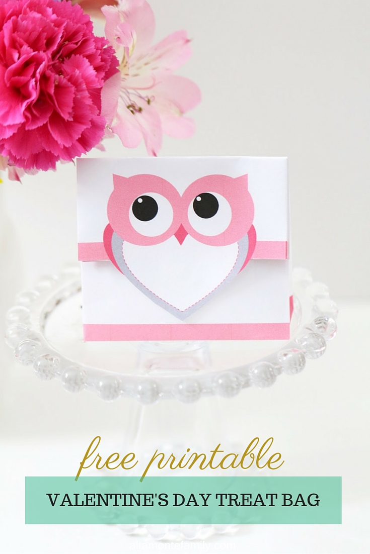 Free Valentines Day Owl Treat Bag