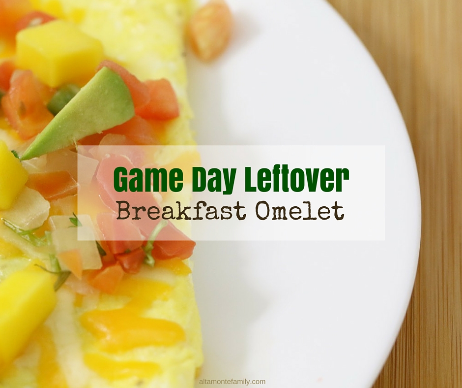 Game Day Leftover Breakfast Omelet