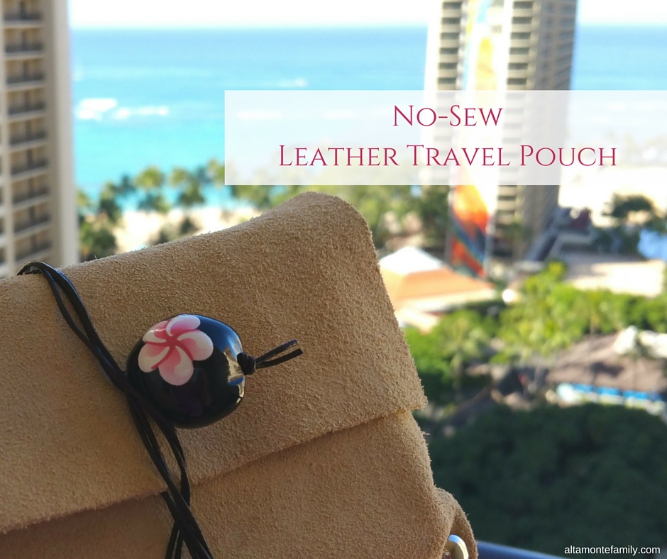 No Sew Leather Travel Pouch