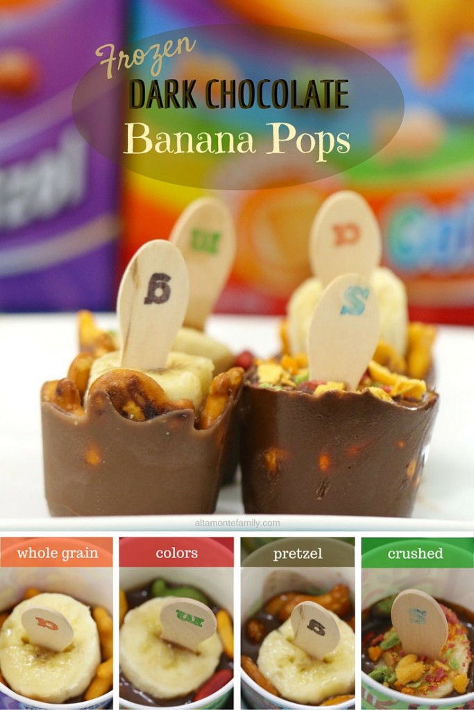 Frozen Dark Chocolate Banana Pops