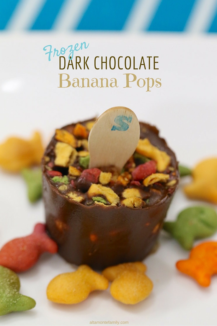 Frozen Dark Chocolate Banana Pops Using Muffin Tin