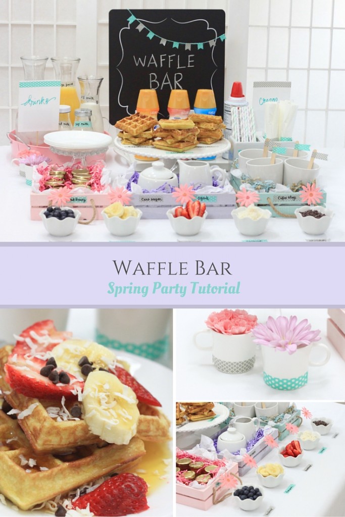 Waffle Bar Spring Party Ideas - Mothers Day Brunch