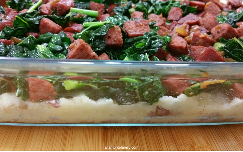 Cheesy Kielbasa Kale Casserole Recipe