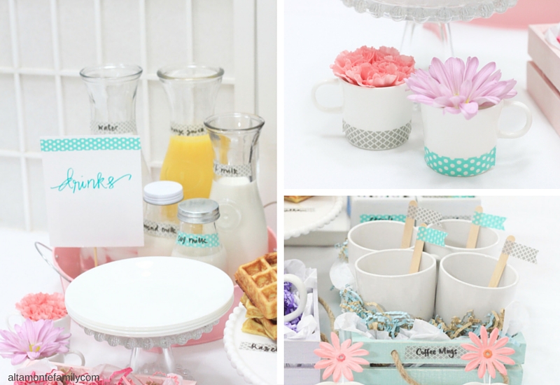 Mother's Day Brunch Ideas - Spring Waffle Bar