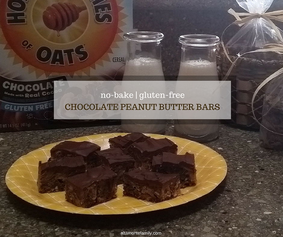 No Bake Gluten Free Chocolate Peanut Butter Bars Recipe