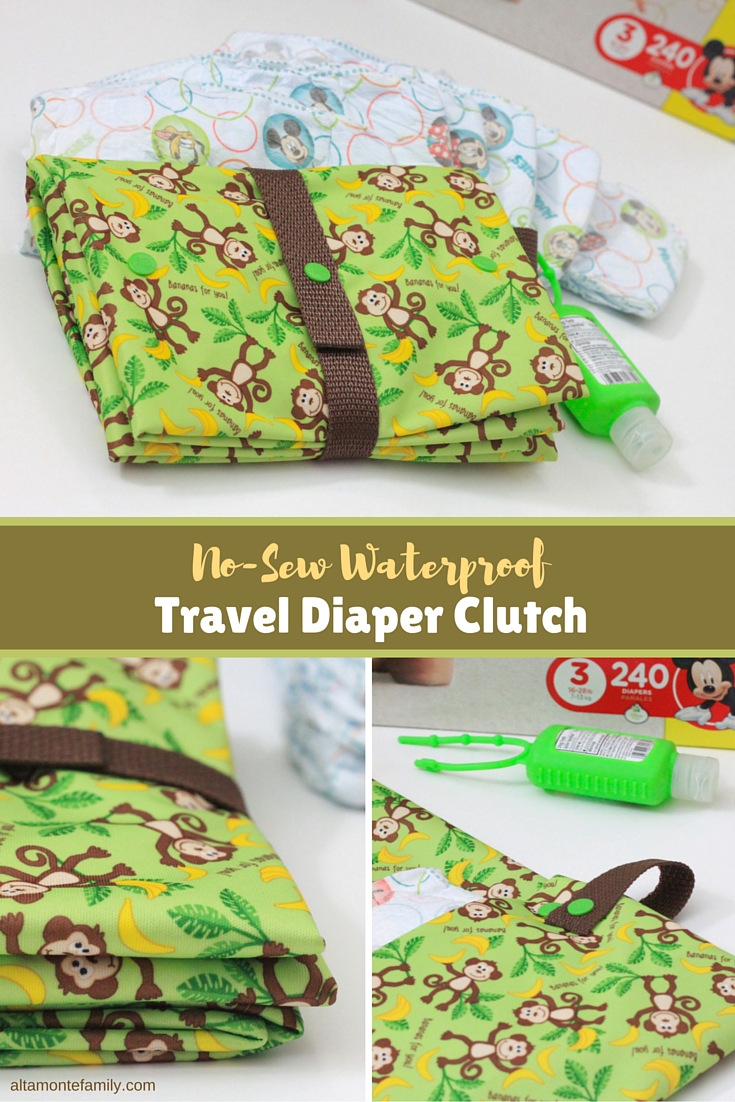 No-Sew Waterproof Travel Diapher Changing Clutch and Playmat