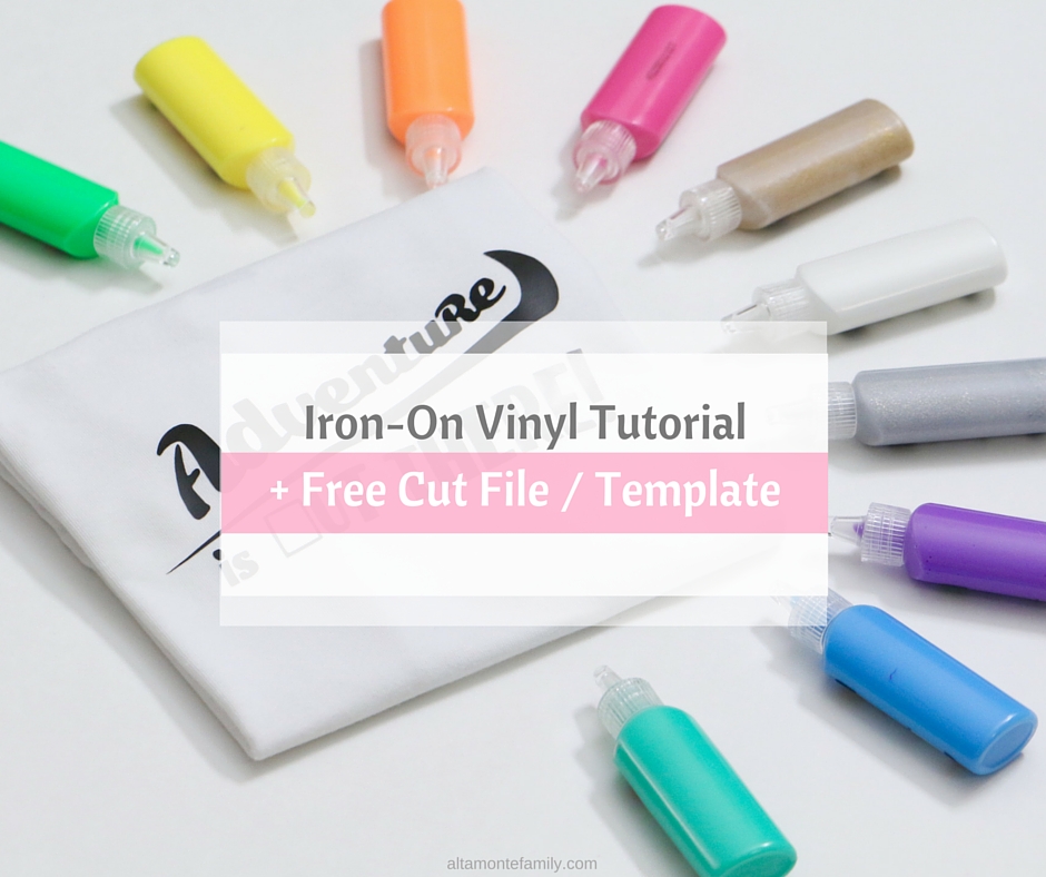 Download Iron-On Vinyl Tutorial + Free Cut File [Adventure Is Out ...