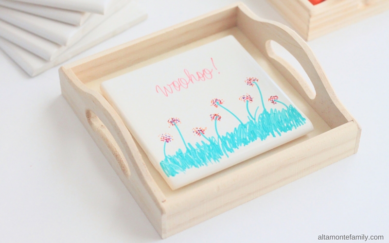 DIY Ceramic Tile Dry Erase Board for KIds - Travel Size