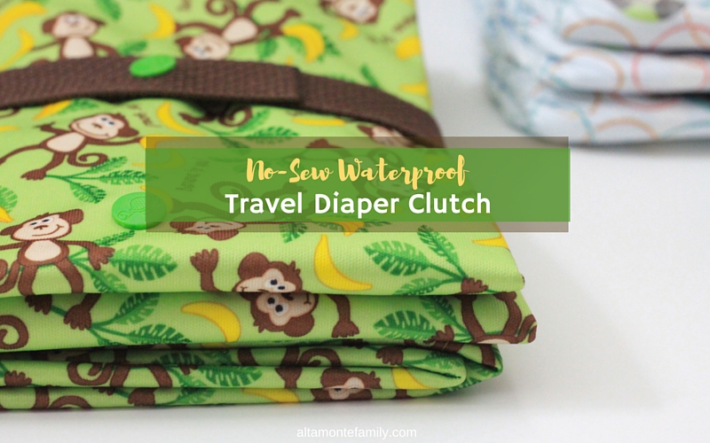 No-Sew Waterproof Diaper Changing Clutch