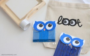 Free Printable Owl Bag Toppers - Blue