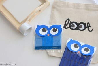 Free Printable Owl Bag Toppers - Blue