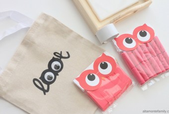 Free Printable Owl Bag Toppers - Pink