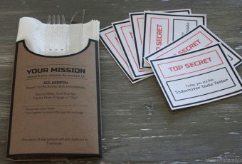 Free Printable Utensil Holders and Family Dinner Activities and Games