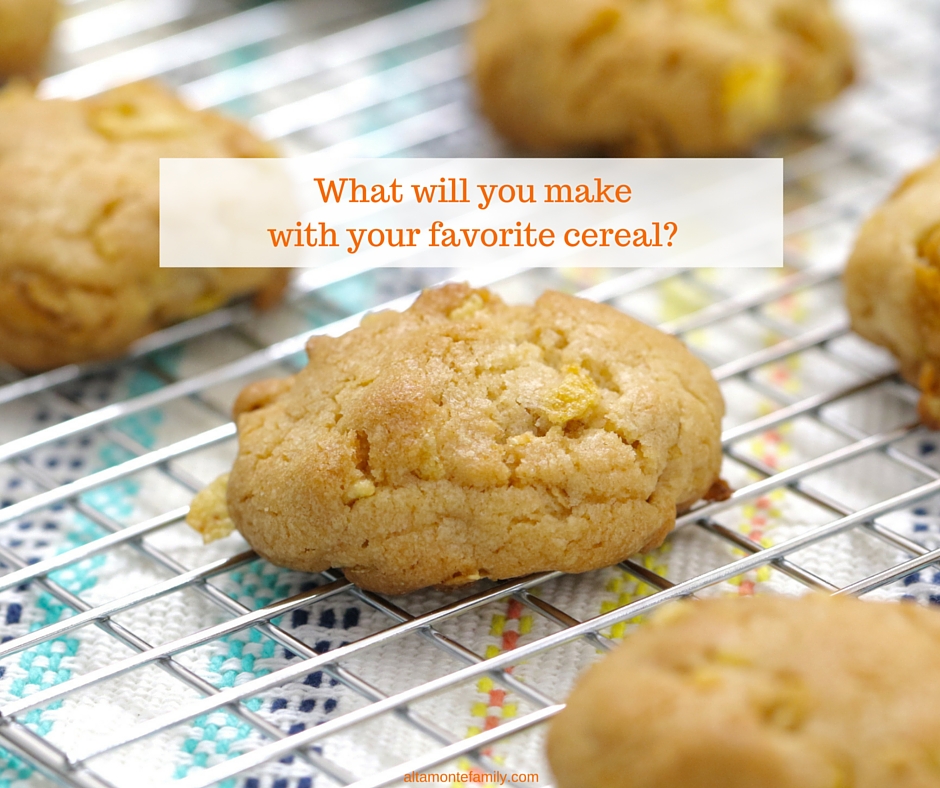 Cookies made with Post Honey Bunches of Oats Almond