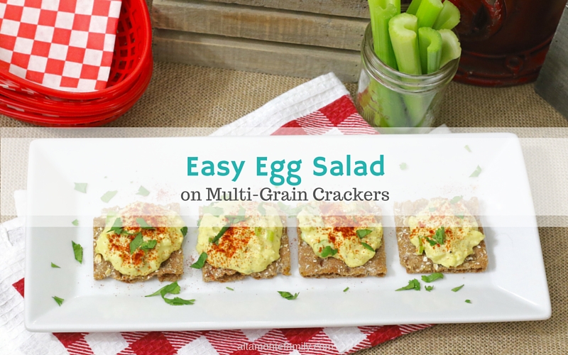 Easy Egg Salad With Celery (On Multi-Grain Crackers)