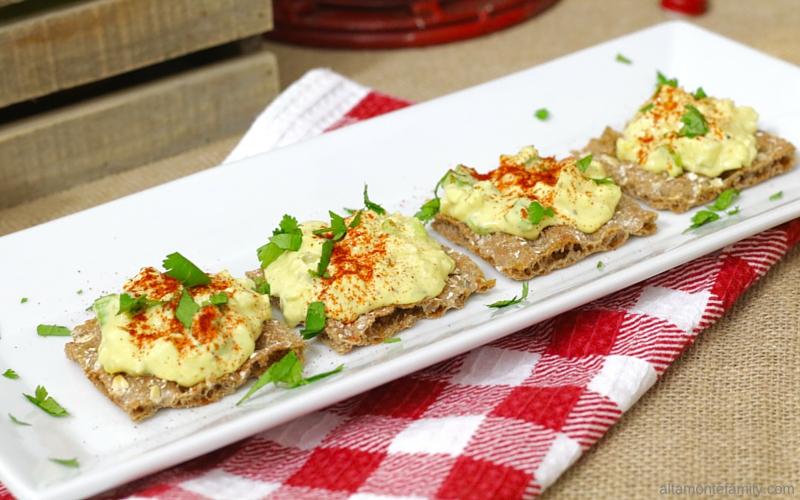 Egg Salad On Multi-Grain Crackers - Appetizers