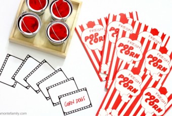 Free Movie Night Printables - Film Strips - Place Cards