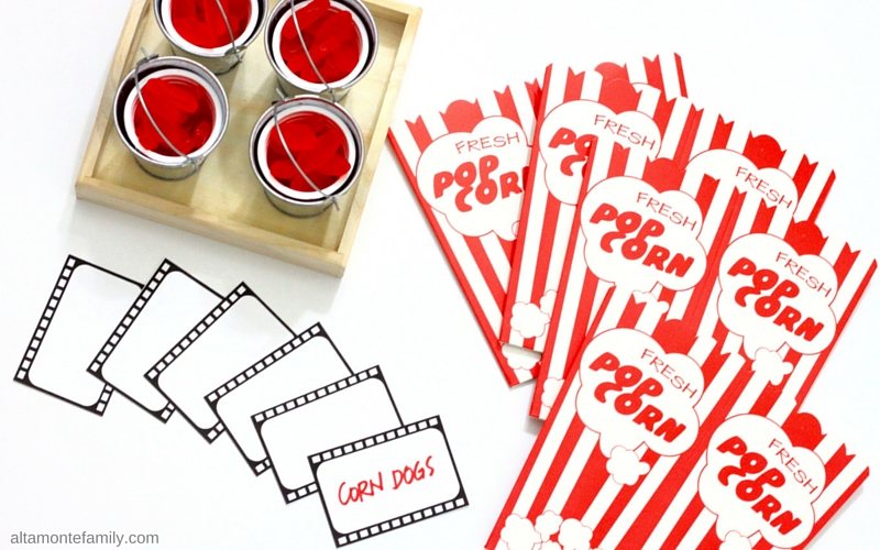 Free Movie Night Printables - Film Strips - Place Cards