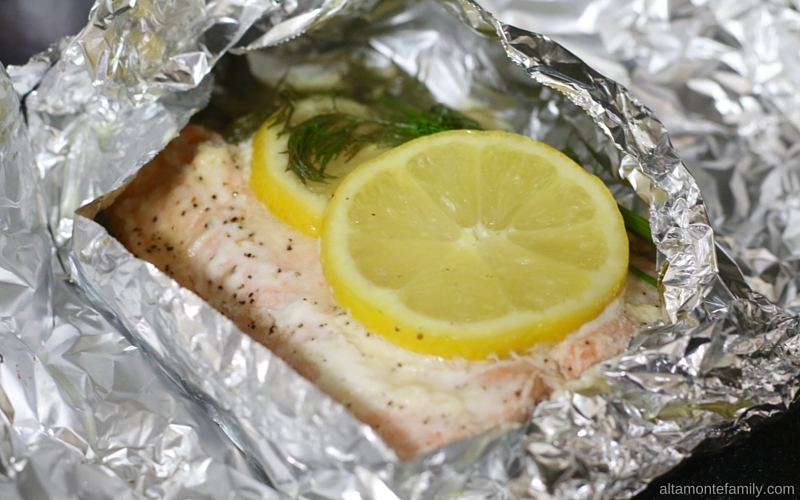 Grilled Honey Salmon - Foil Packet with Mayo