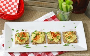 High Protein High Fiber Appetizer Recipe - Egg Salad on Multi-Grain Crackers