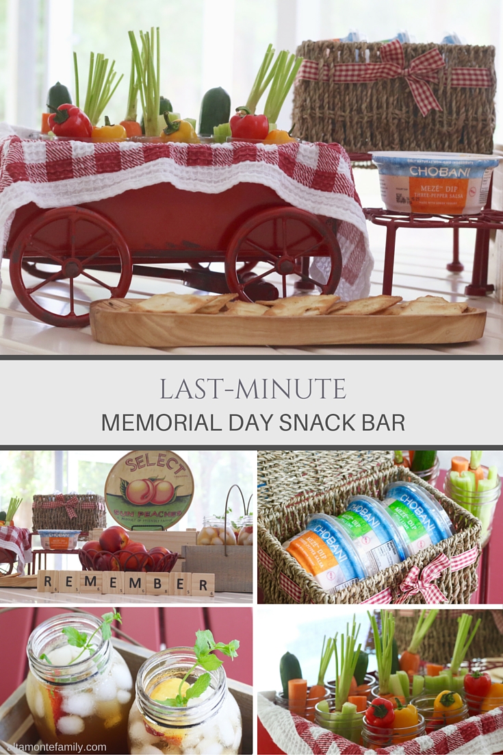 Memorial Day Snack Bar - Last Minute Entertaining Ideas