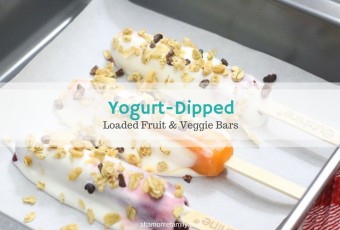 Summer Snacks To Make With Kids - Yogurt-Dipped Fruit and Veggie Bars