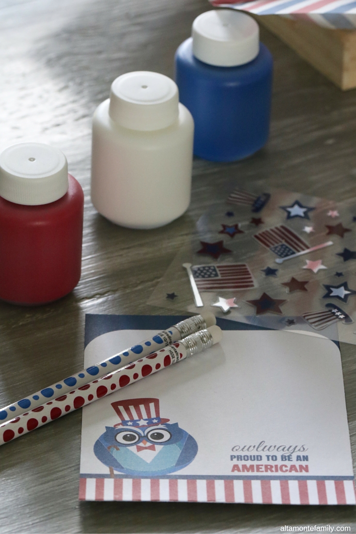 Free Printable Patriotic Owl - 4th of July party ideas for kids